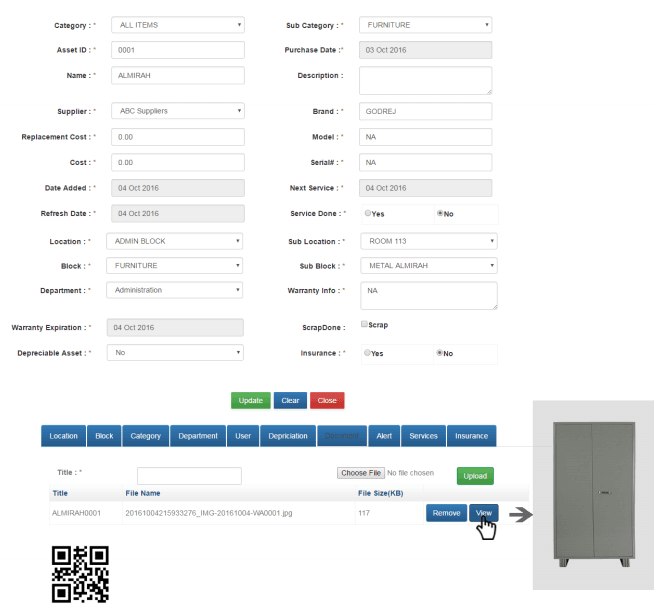 BSD Infotech Asset Management Application - Asset Master screen BSD Infotech Asset Management Application - Asset Master screen