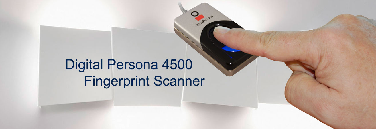 Digital Persona U.are.U 4500 USB fingerprint scanner Digital Persona U.are.U 4500 USB fingerprint scanner with a finger on the sensor