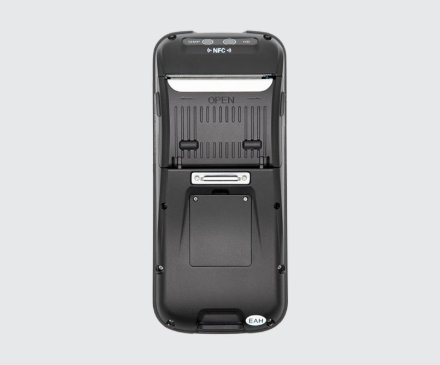 Chainway C75 mobile computer, rear view showing the built-in printer
